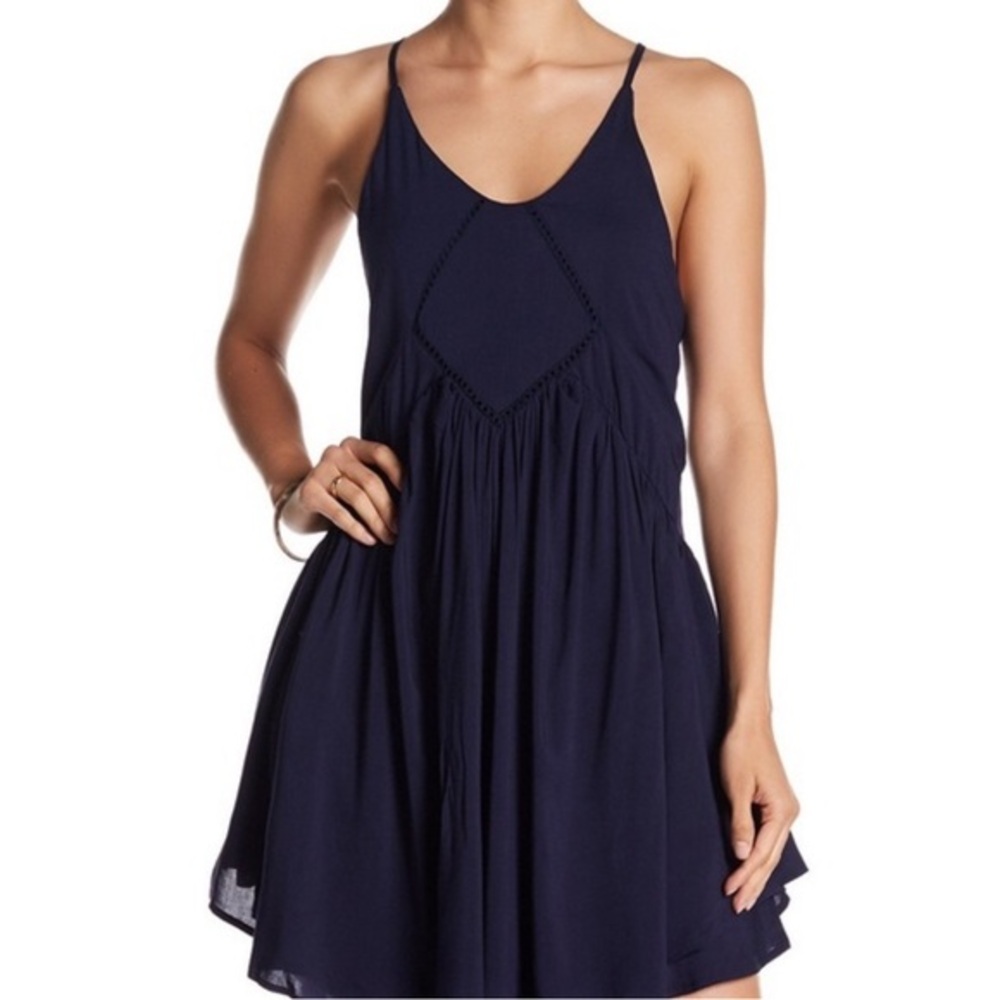 Romeo & Juliet Couture Navy Blue Sleeveless Swing Dress Size S